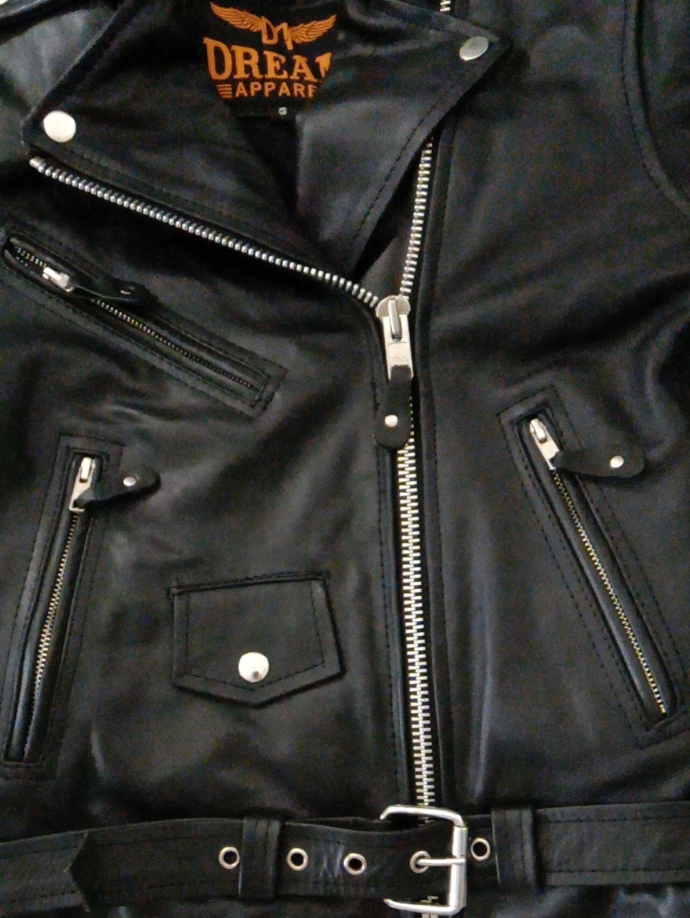 NEW Genuine Leather Ladies Motorcycle Jacket - Picture 6 of 6